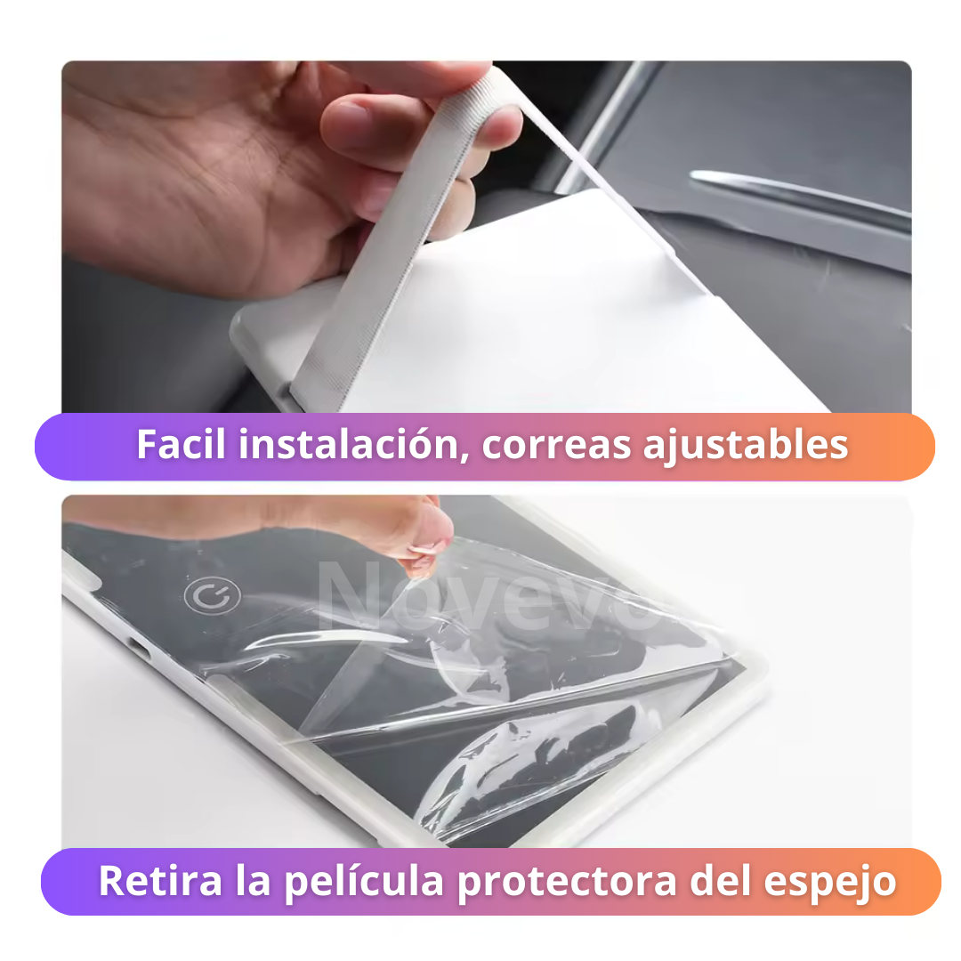MirrorLux 3-Tono ™ - Espejo de Lujo LED para auto