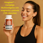 Vitaglow™ – Complejo Multicolágeno con magnesio y potasio (100 cápsulas)