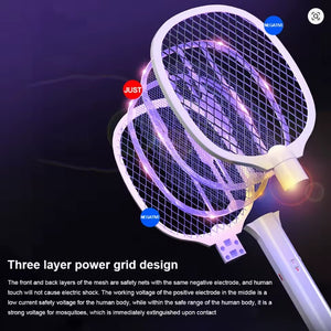 ElectroMosco™ - Raqueta Eléctrica Mata Insectos Recargable