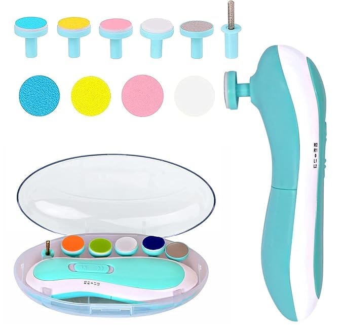 Limababy™ - Cortauñas eléctrico para bebé con 6 cabezales, silencioso y seguro